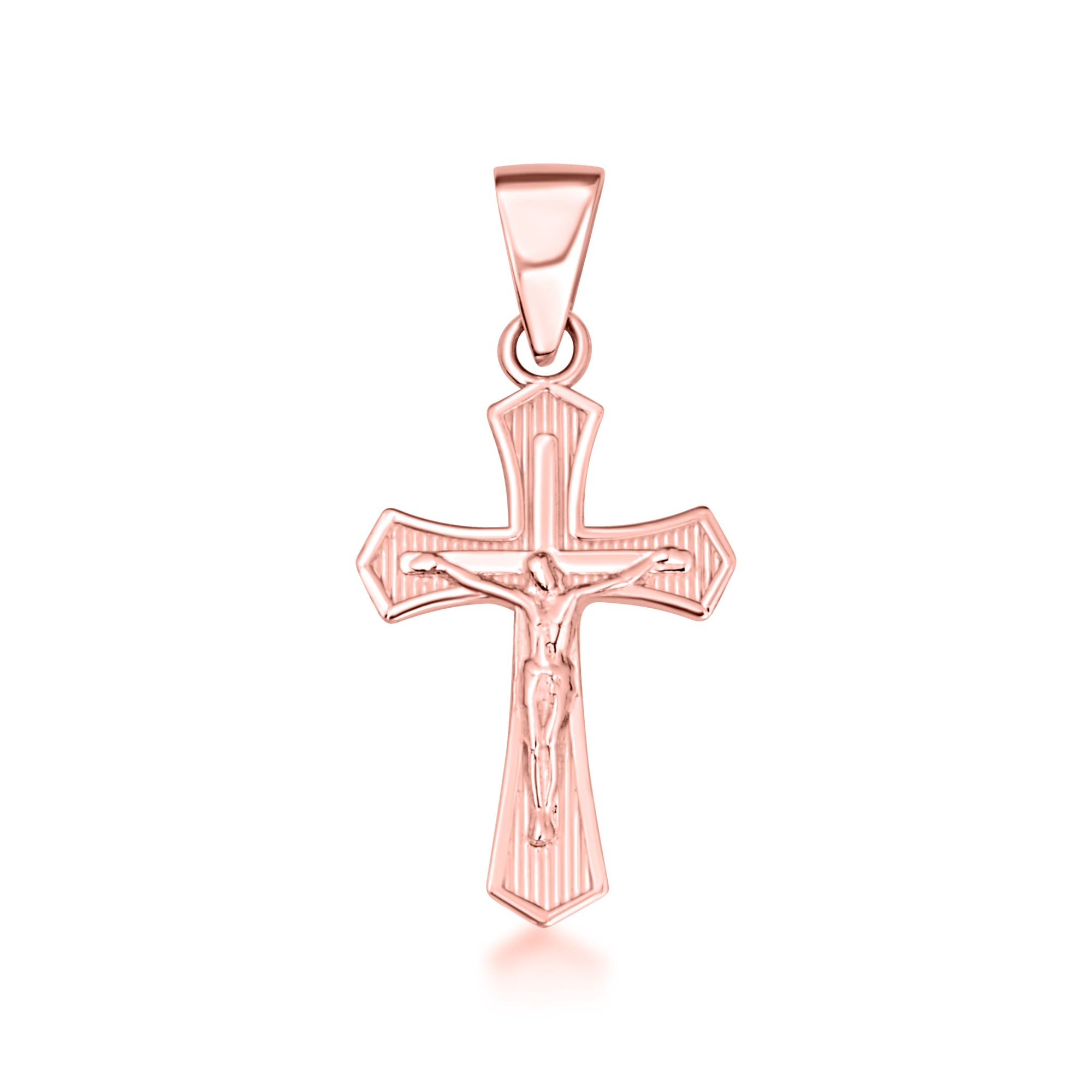Gold Cross Crucifix Faith Pendant Necklace, view 5