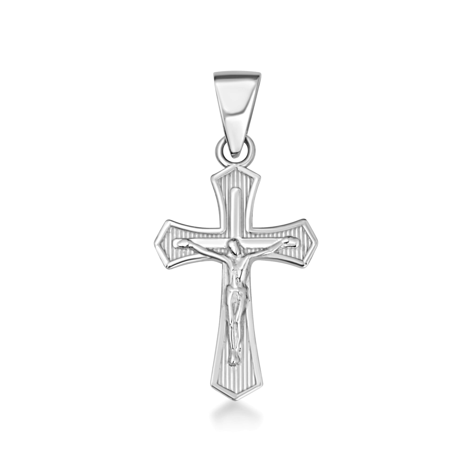 Gold Cross Crucifix Faith Pendant Necklace, view 7