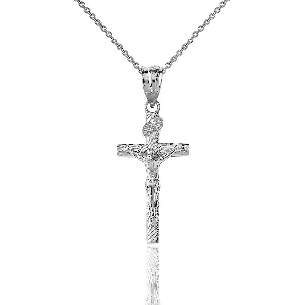 Gold Crucifix Pendant Jesus Cross Necklace (1.18"), view 4