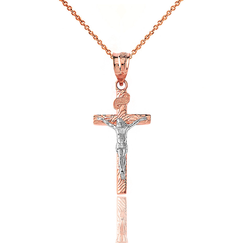 Gold Crucifix Pendant Jesus Cross Necklace (1.18"), view 5