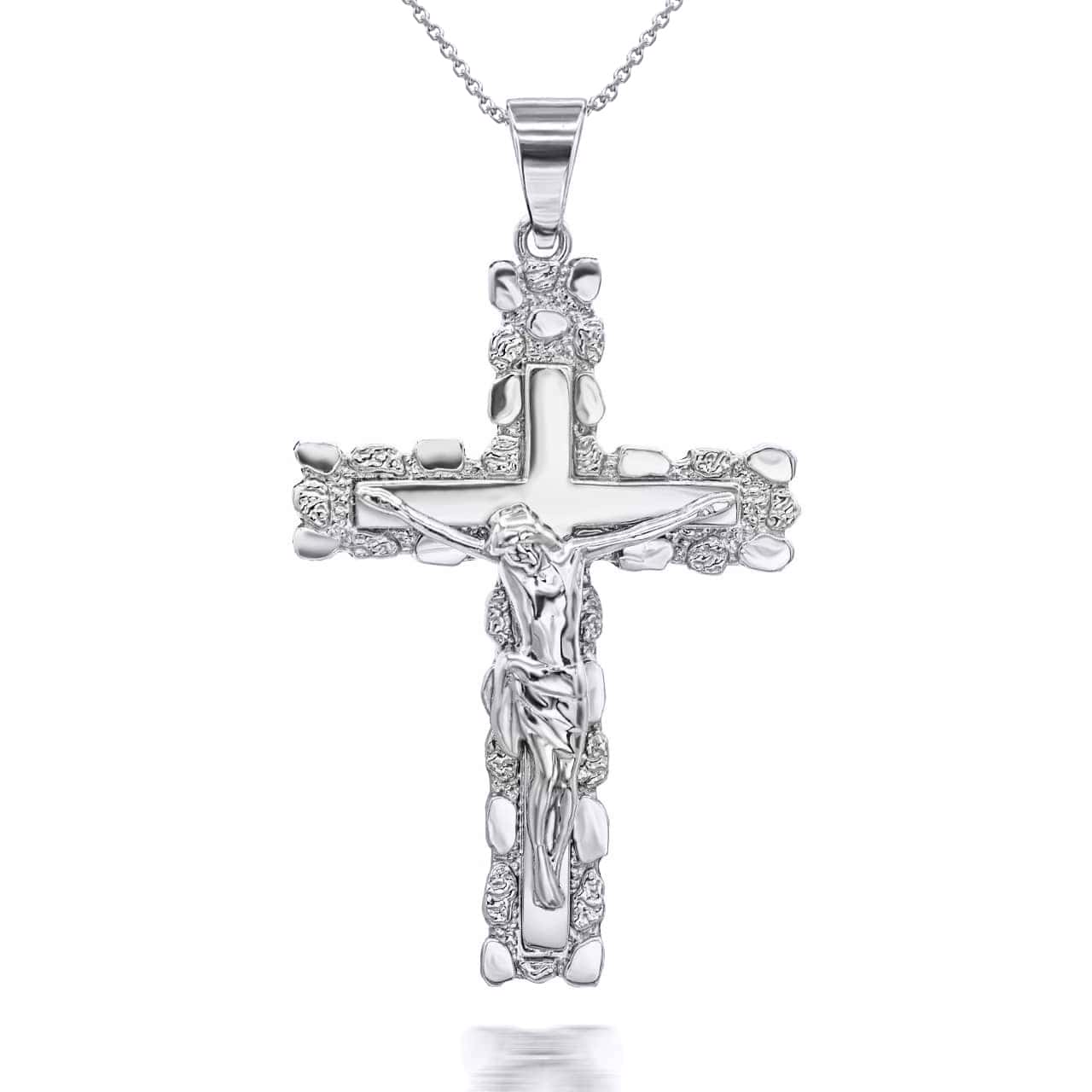 Gold Crucifix Pendant Necklace SM/LG, view 8