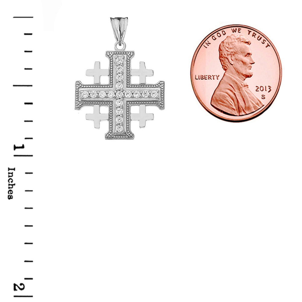 Gold Crusaders Cross Pendant Necklace, view 9