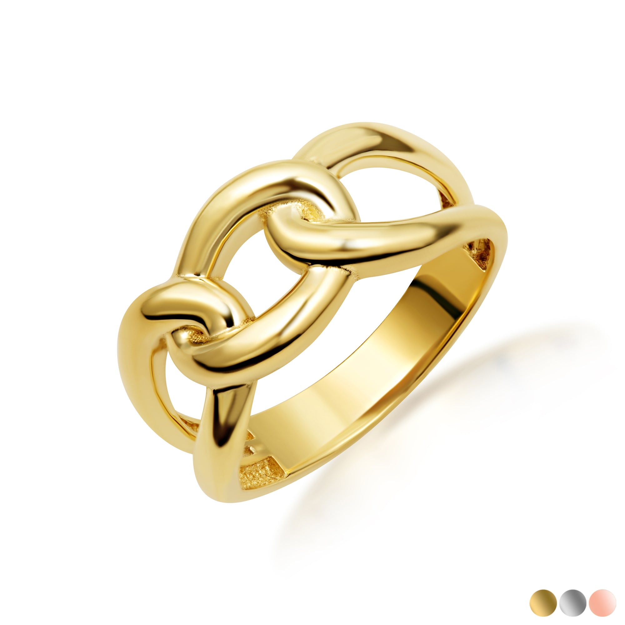 Gold Cuban Chain Link Band Ring