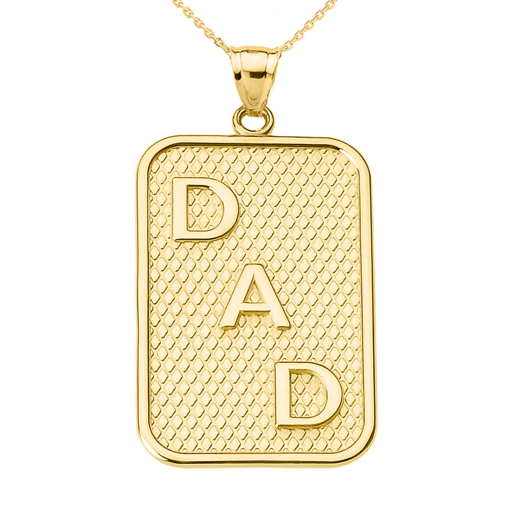 Gold "DAD" Pendant Necklace