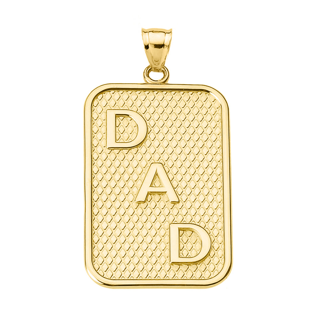 Gold "DAD" Pendant Necklace, view 3