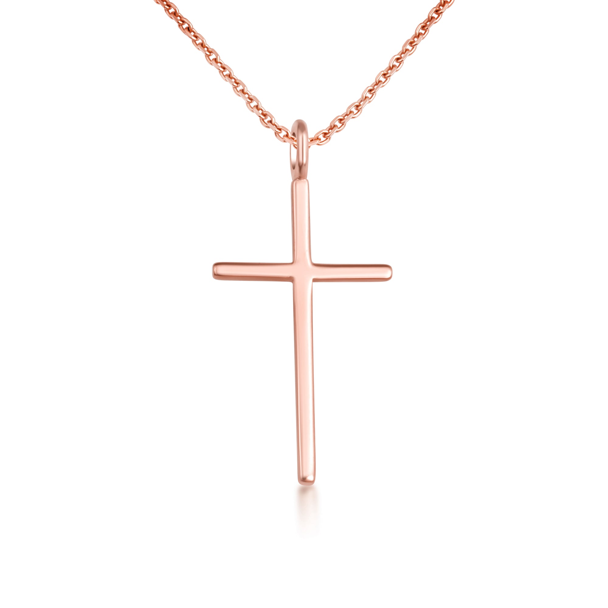 Gold Dainty Cross Necklace, view 7