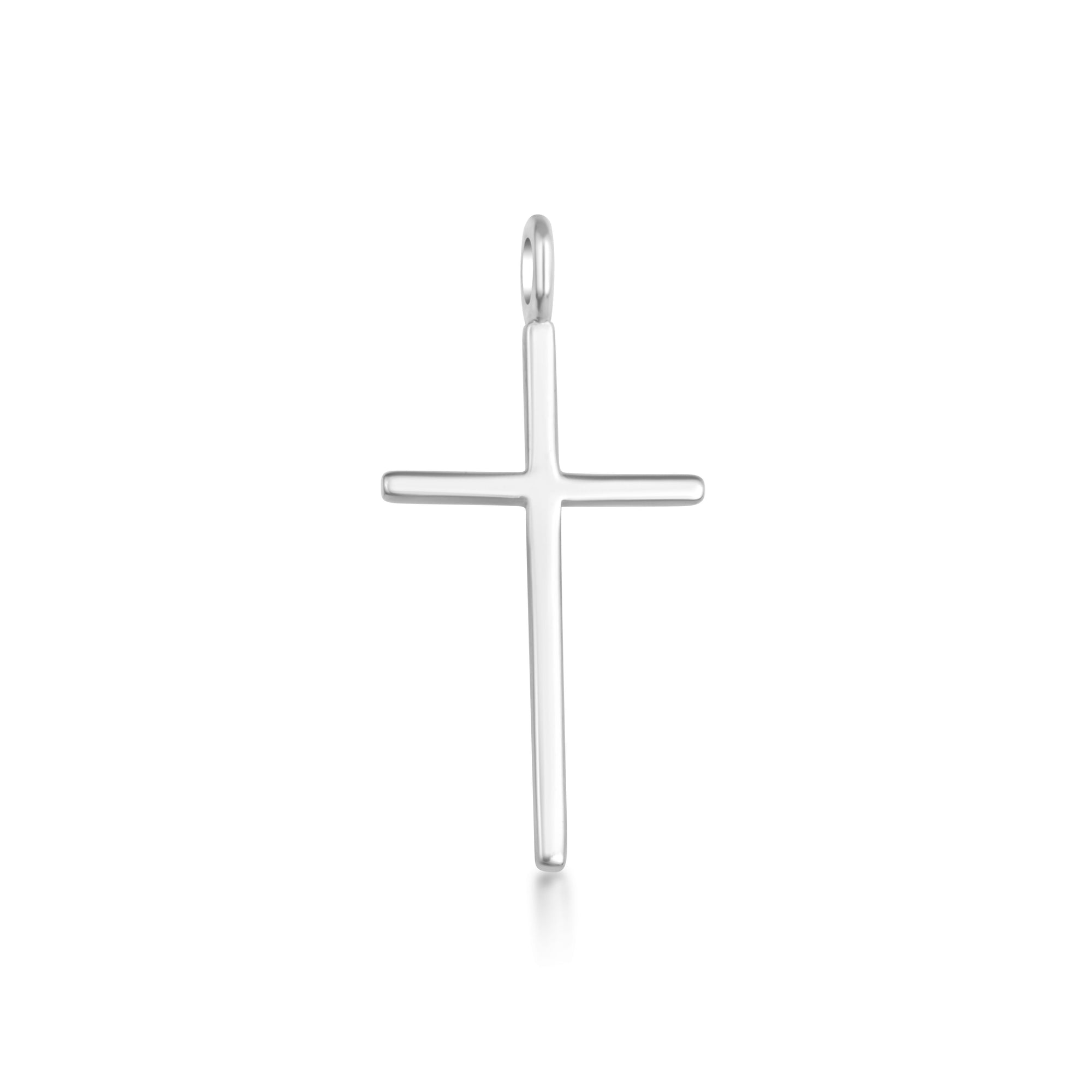 Gold Dainty Cross Necklace, view 8