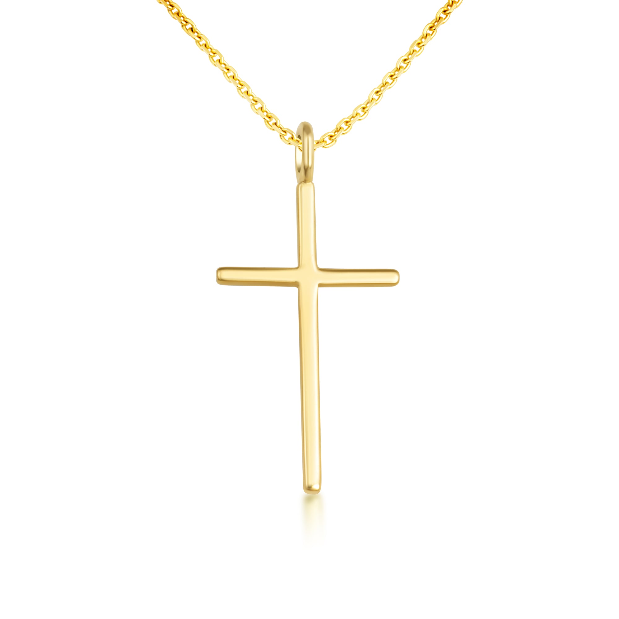 Gold Dainty Cross Necklace, view 11