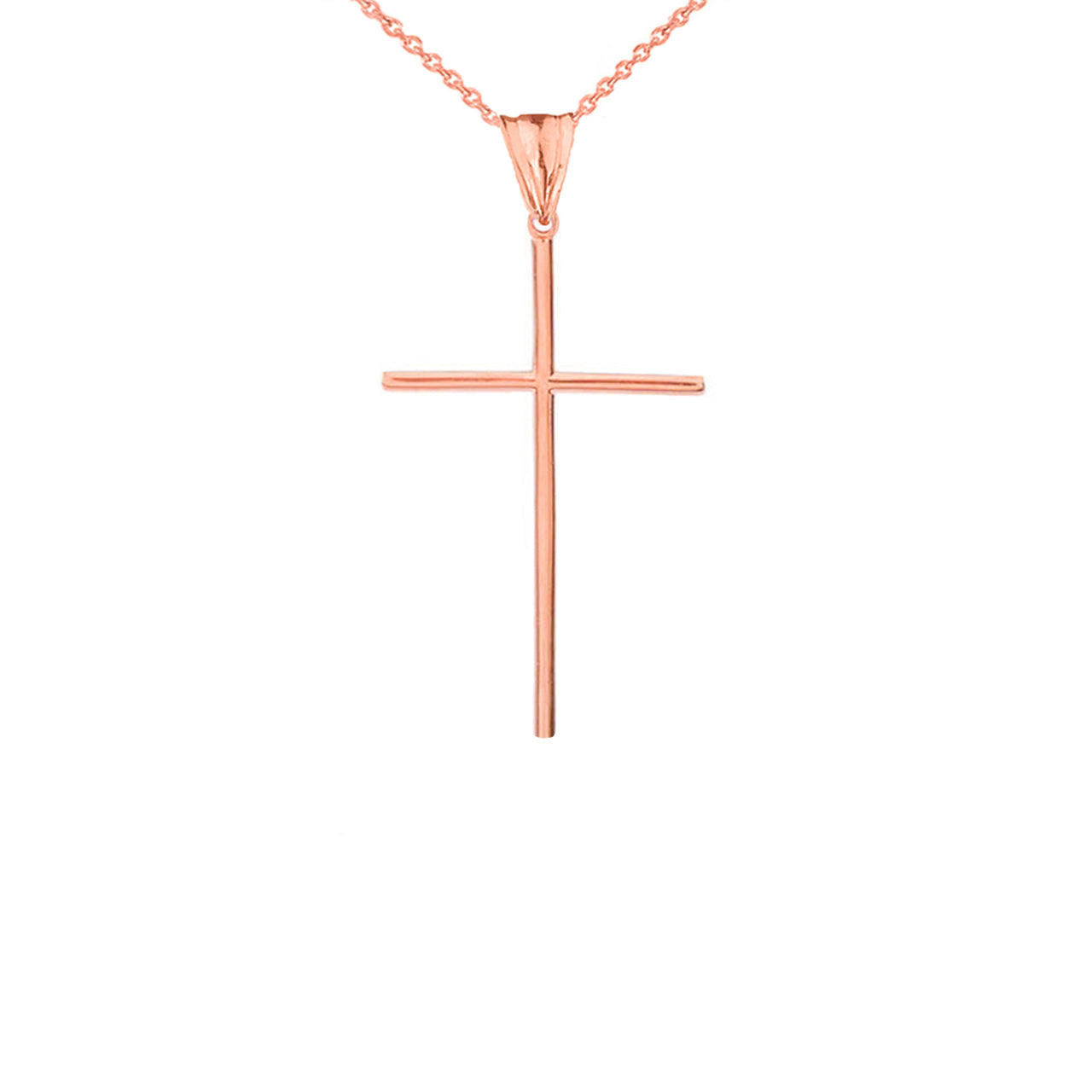 Gold Dainty Cross Pendant Necklace (1.27"), view 4