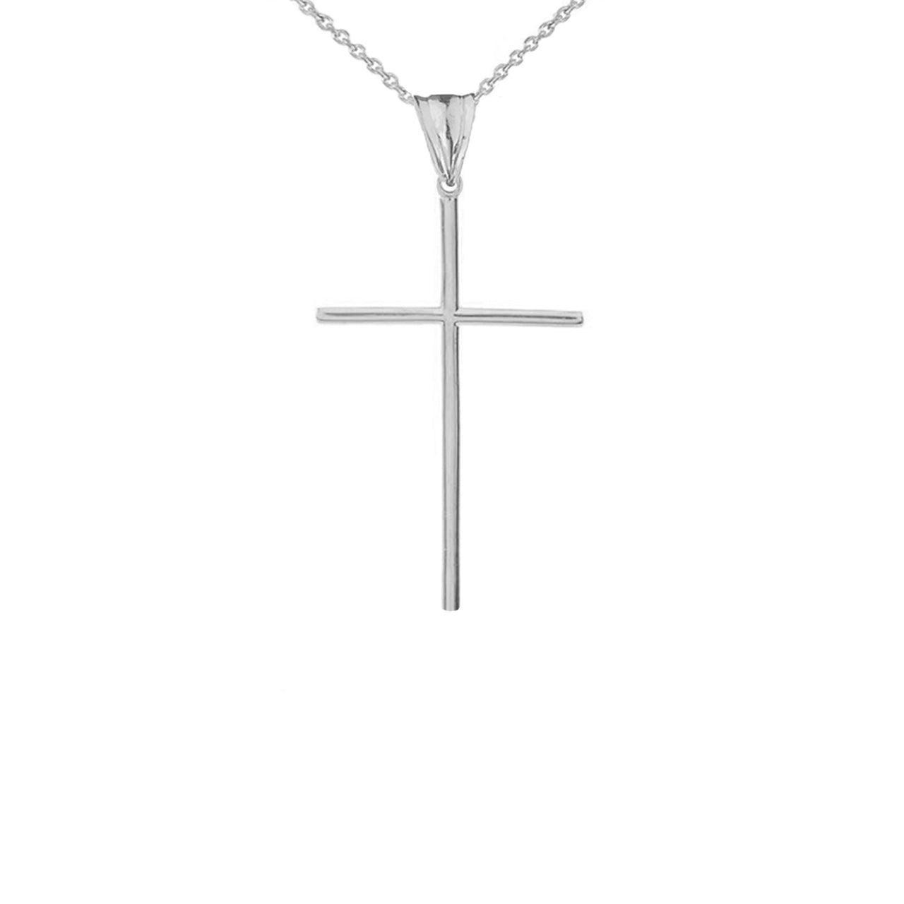 Gold Dainty Cross Pendant Necklace (1.27"), view 6