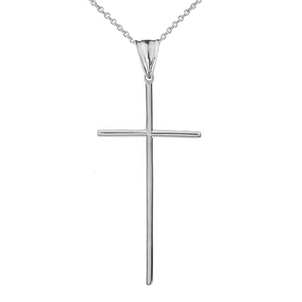 Gold Dainty Cross Pendant Necklace (1.70"), view 5