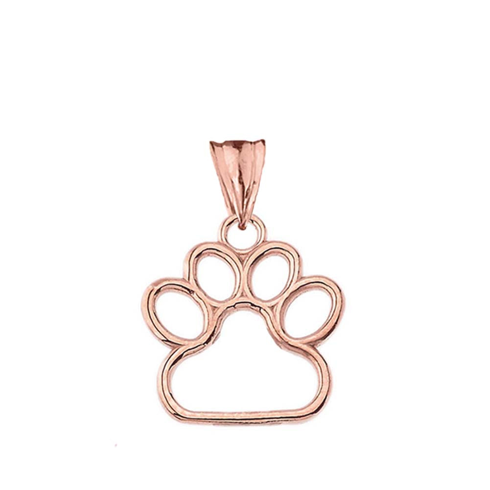 Gold Dainty Dog Paw Print Pendant Necklace (0.66''), view 5