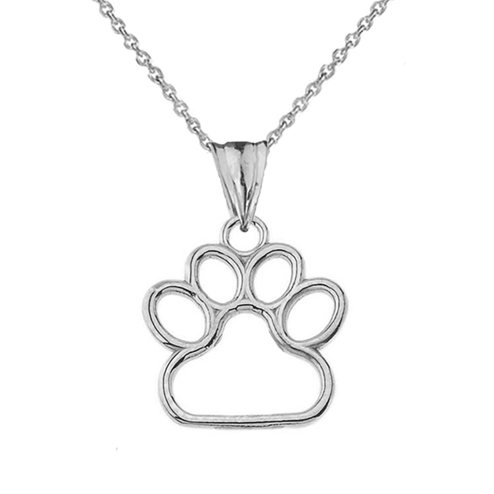 Gold Dainty Dog Paw Print Pendant Necklace (0.66''), view 7
