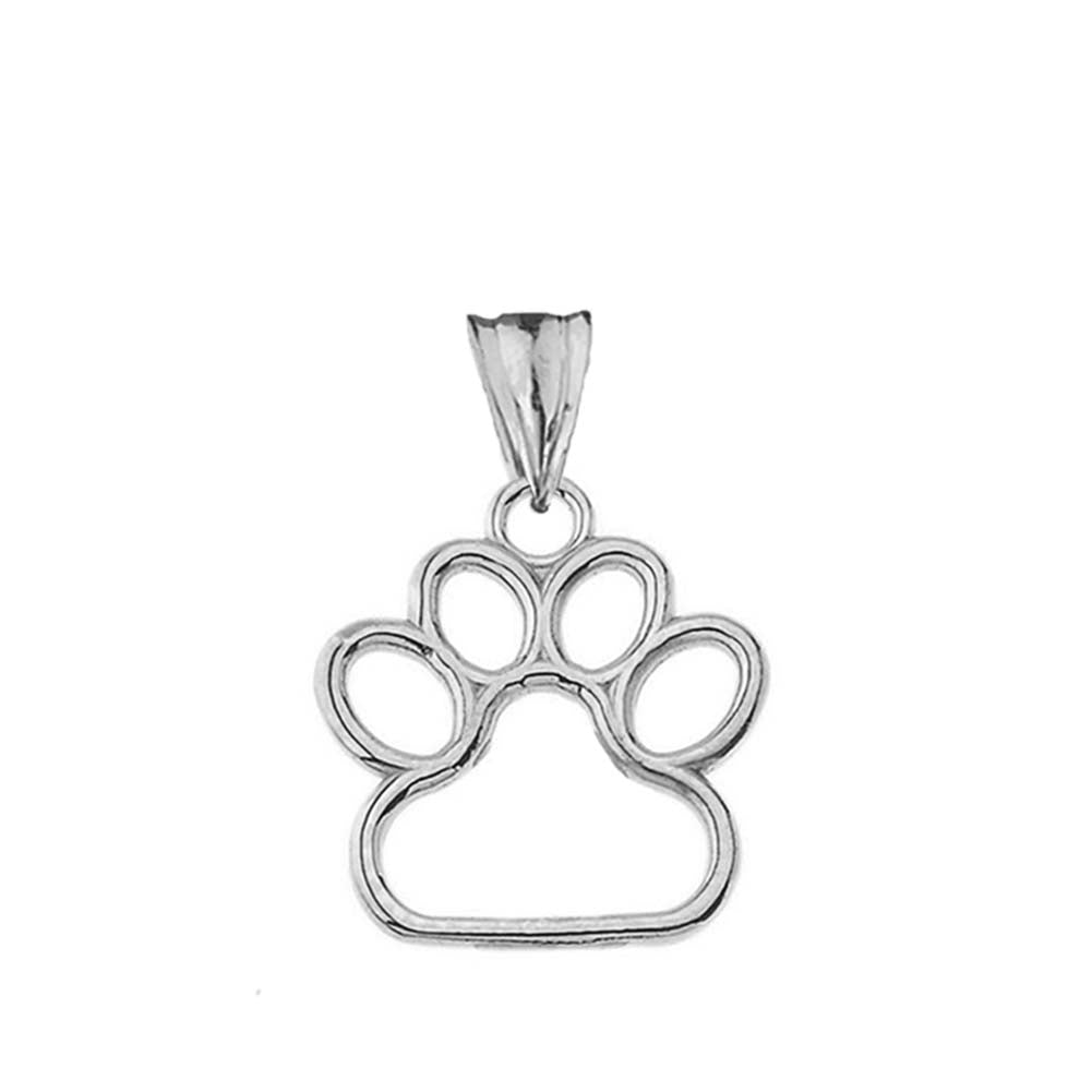 Gold Dainty Dog Paw Print Pendant Necklace (0.66''), view 8