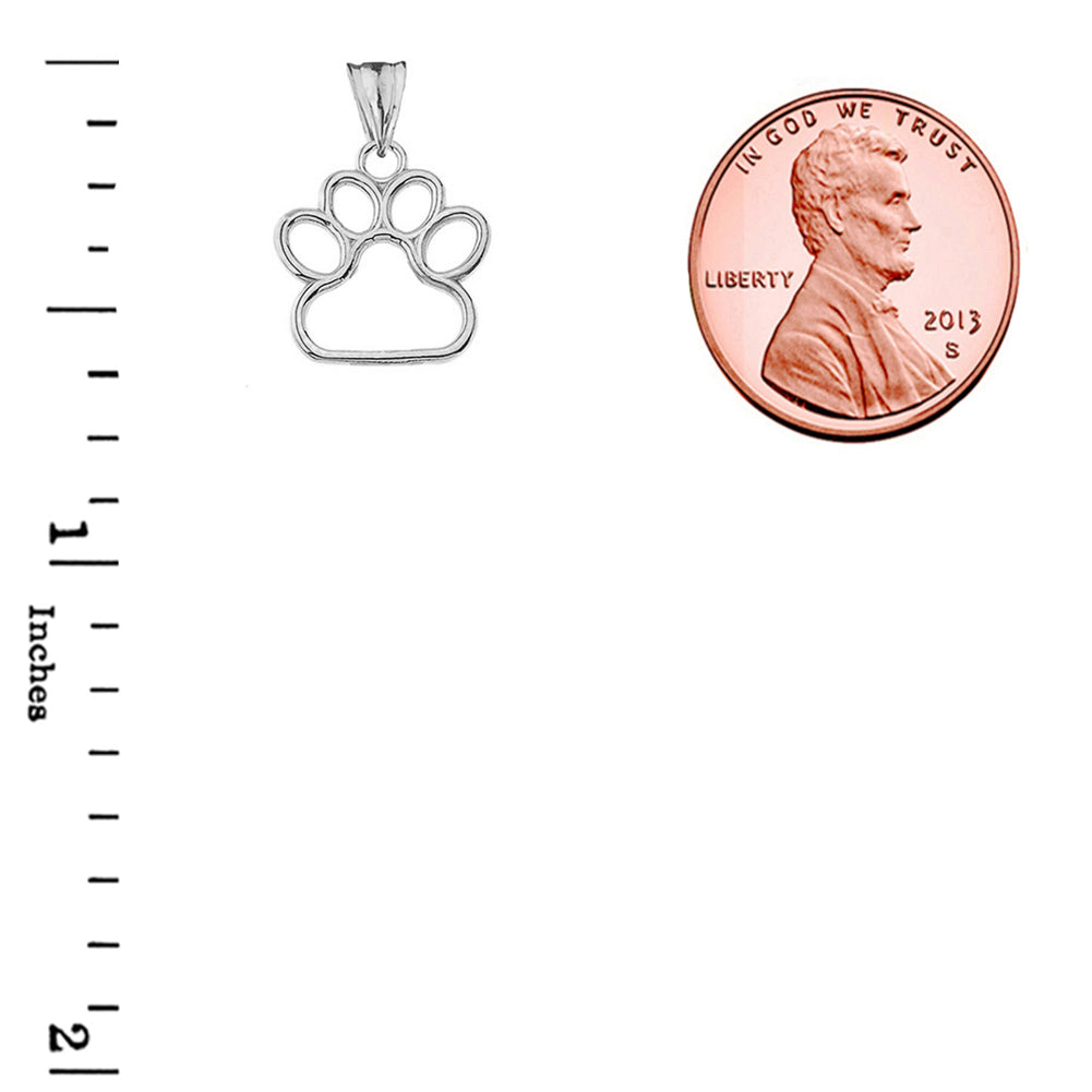 Gold Dainty Dog Paw Print Pendant Necklace (0.66''), view 9