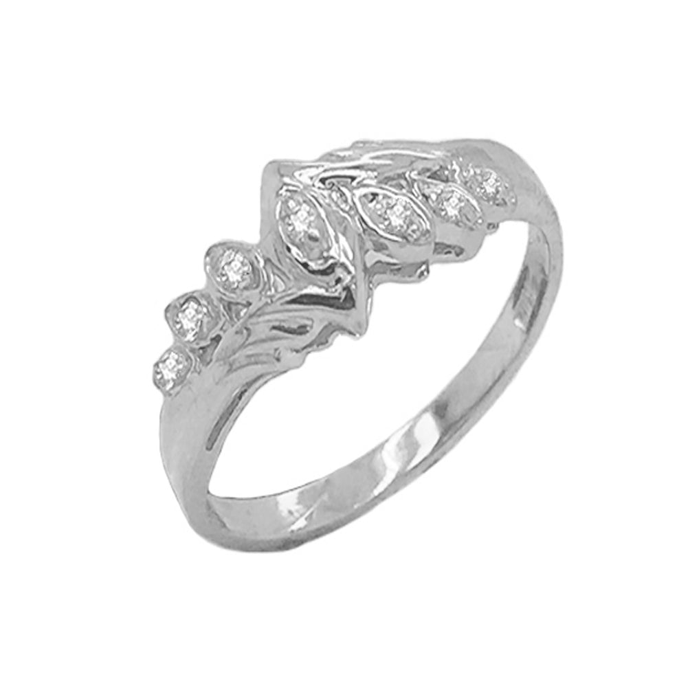 Gold Diamond Band Engagement Ring, view 3