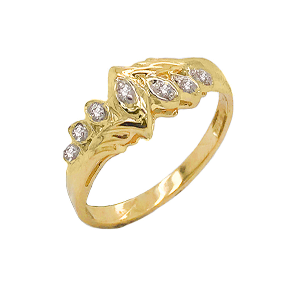Gold Diamond Band Engagement Ring, view 4