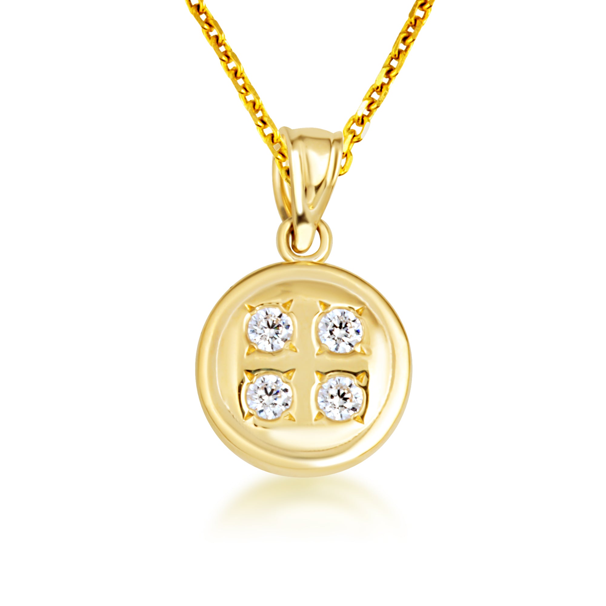 Gold Diamond Button Jewelry, view 3