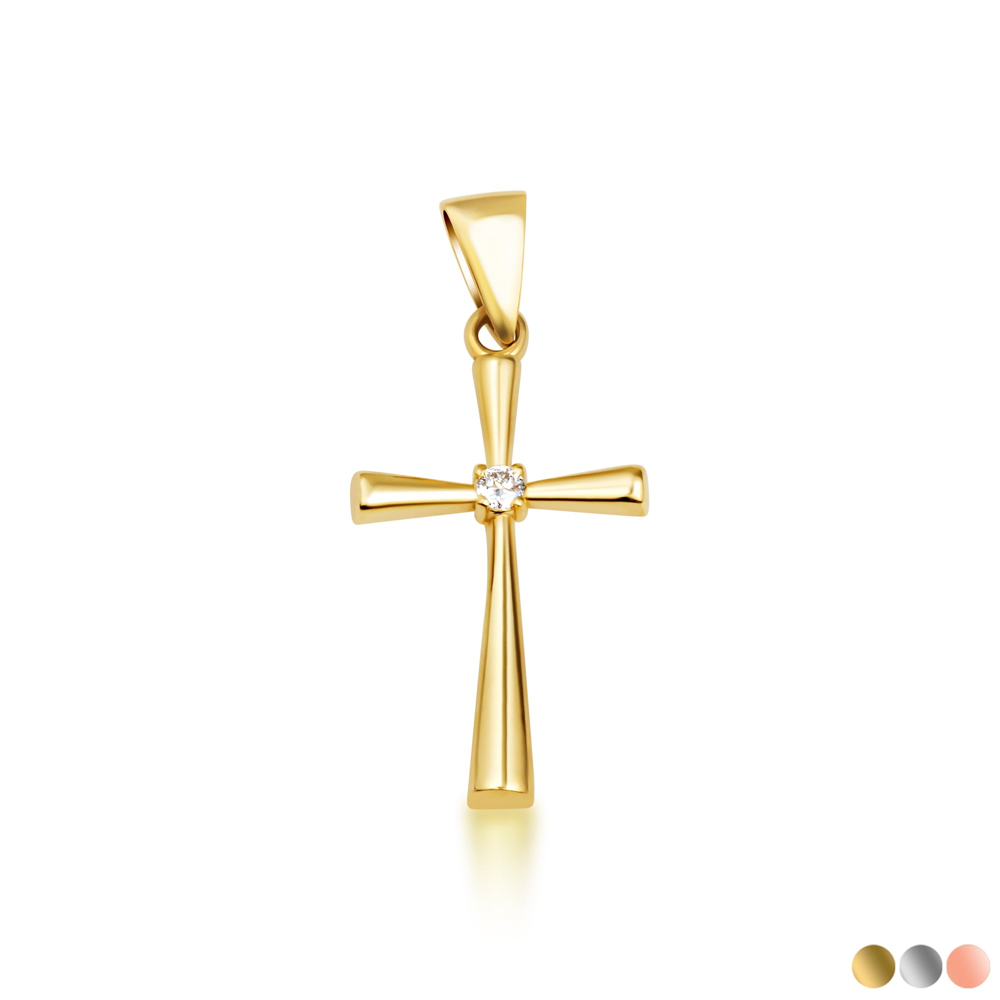 Gold Diamond Cross Necklace