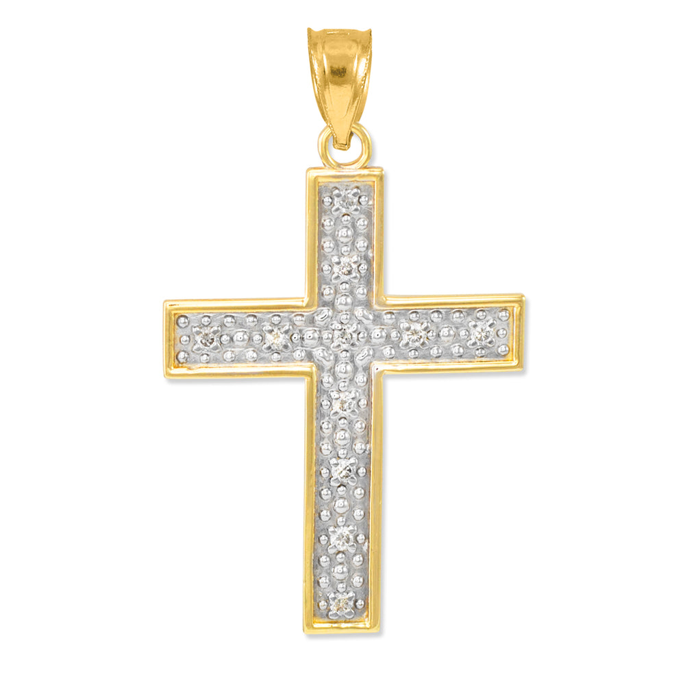 Gold Diamond Cross Pendant