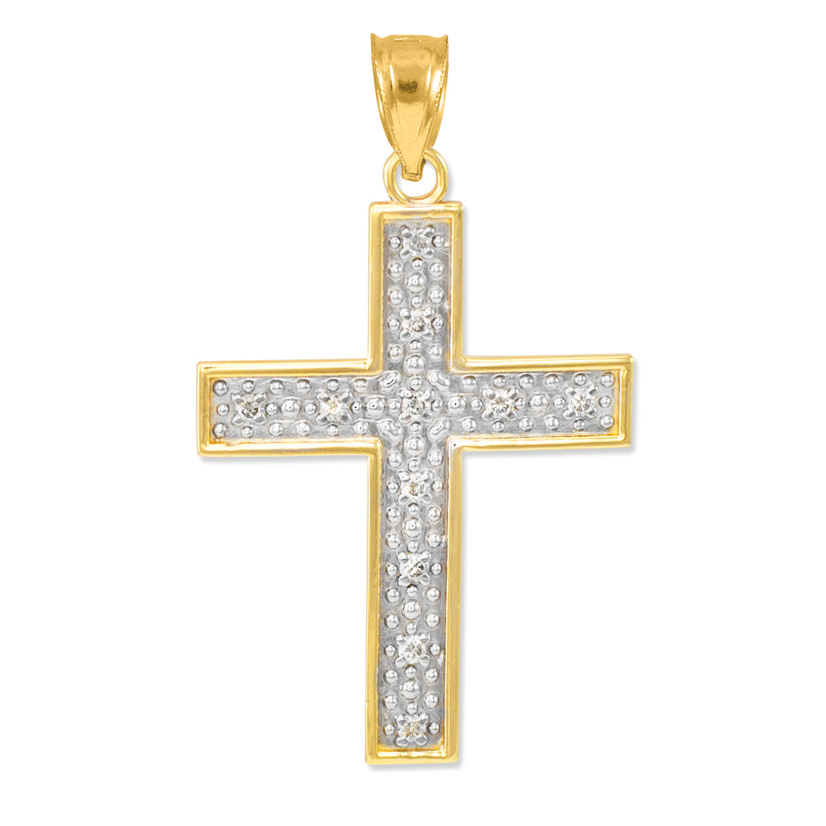 Gold Diamond Cross Pendant