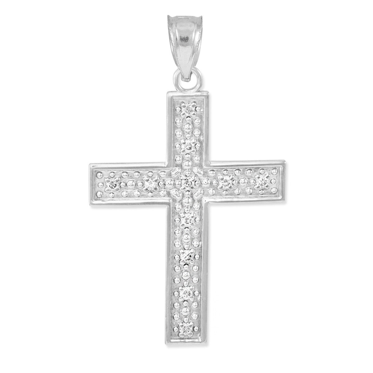 Gold Diamond Cross Pendant, view 4