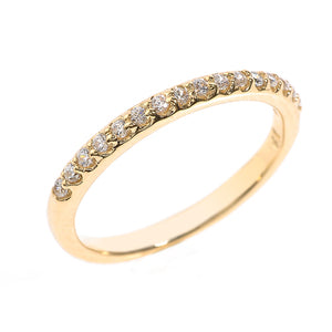 Gold Diamond Engagement Band Ring