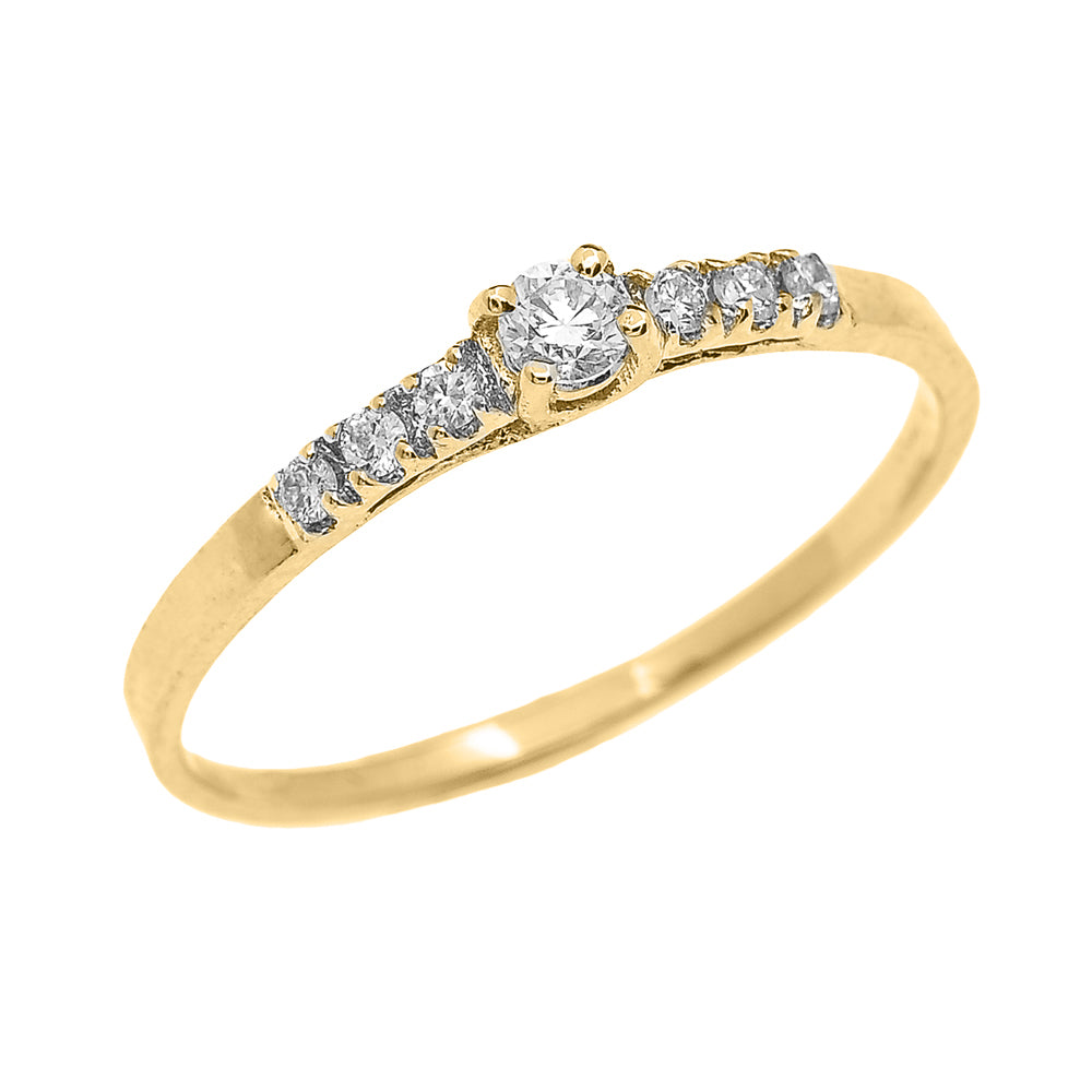 Gold Diamond Engagement Ring