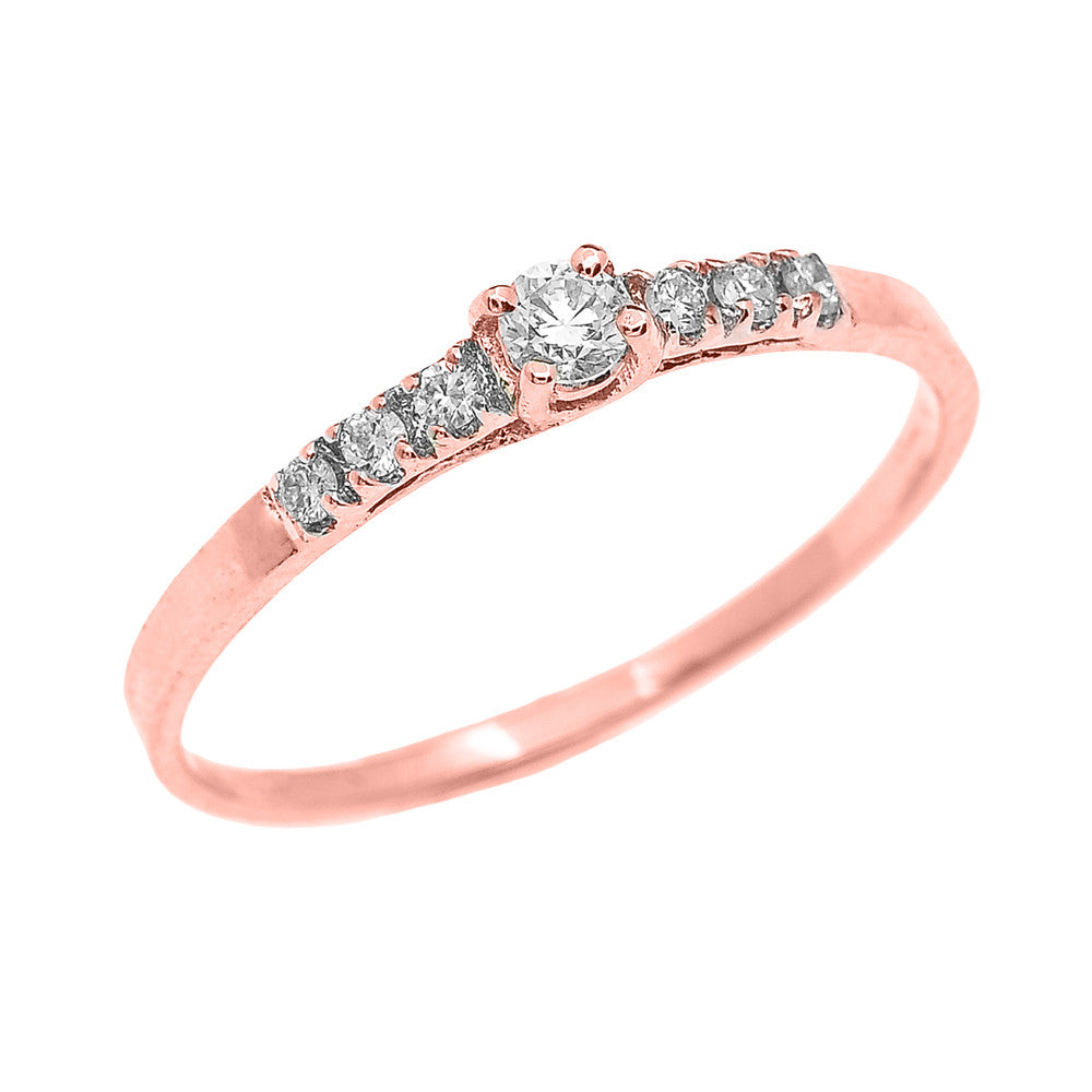 Gold Diamond Engagement Ring, view 2