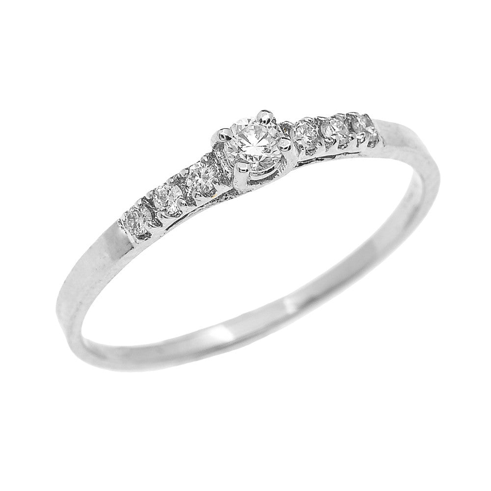 Gold Diamond Engagement Ring, view 3