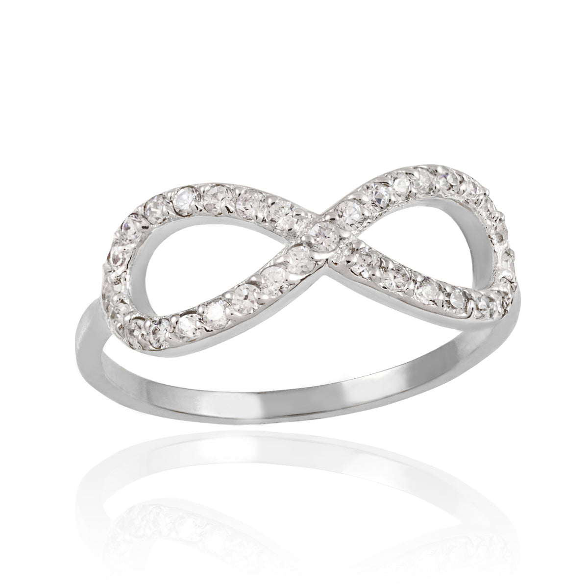 Gold Diamond Infinity Ring, view 3