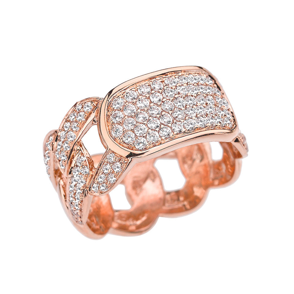 Gold Diamond Personalized ID Cuban Link Fancy Ring, view 5