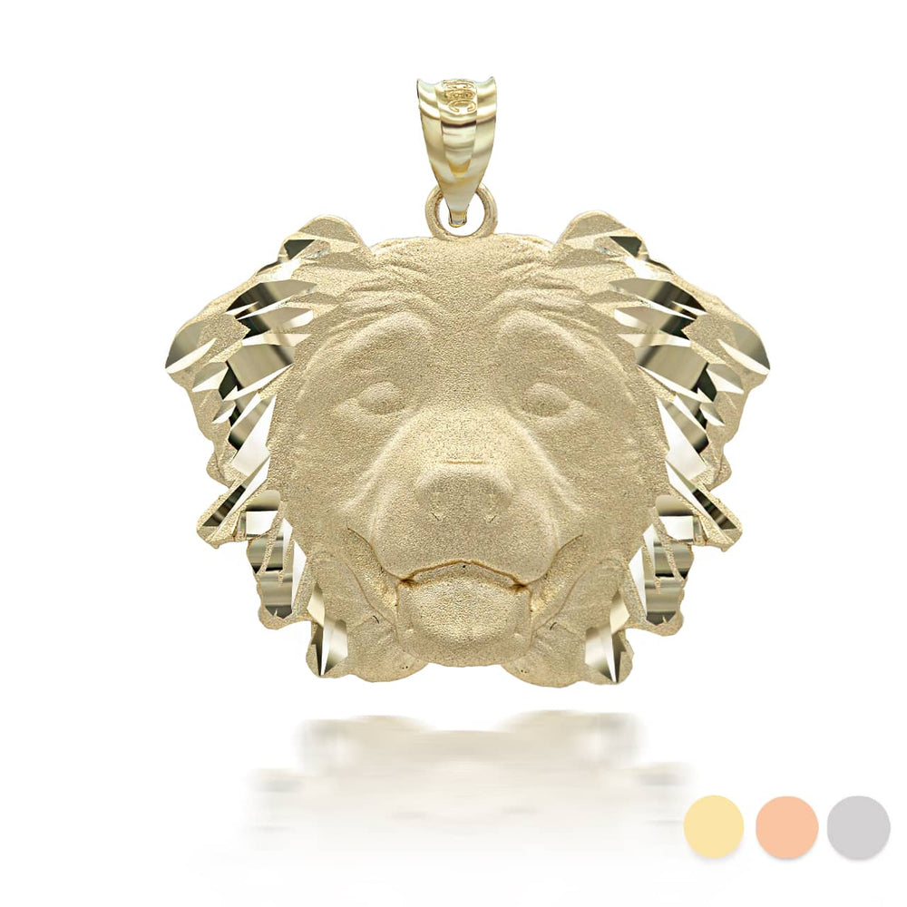 Gold Dog Australian Shepherd Pendant Necklace