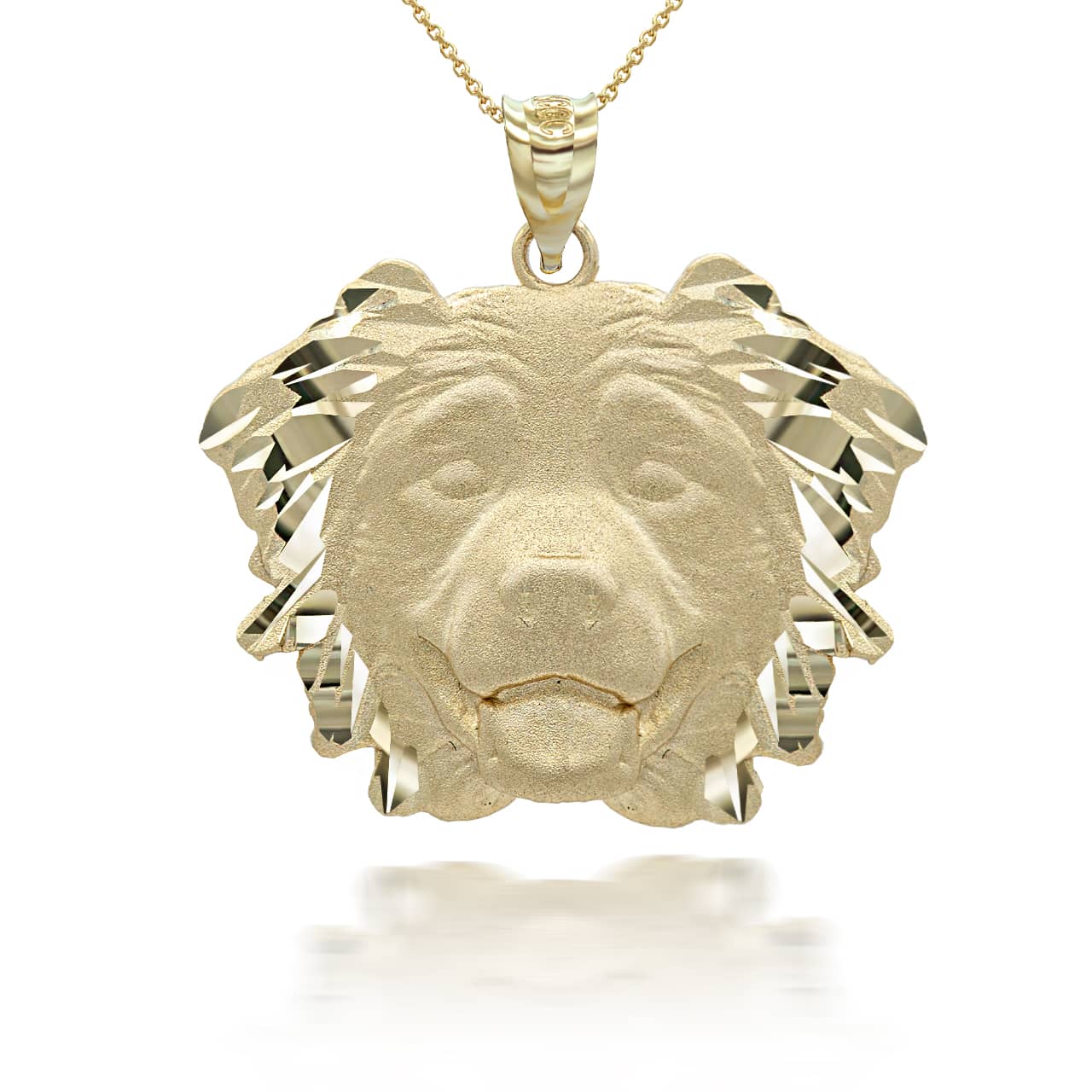 Gold Dog Australian Shepherd Pendant Necklace, view 4