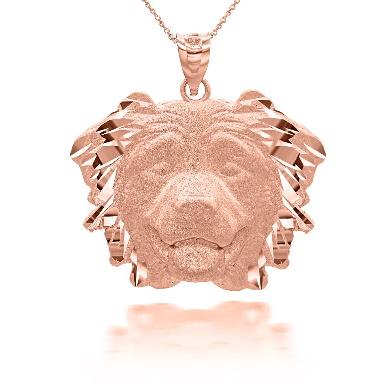 Gold Dog Australian Shepherd Pendant Necklace, view 6