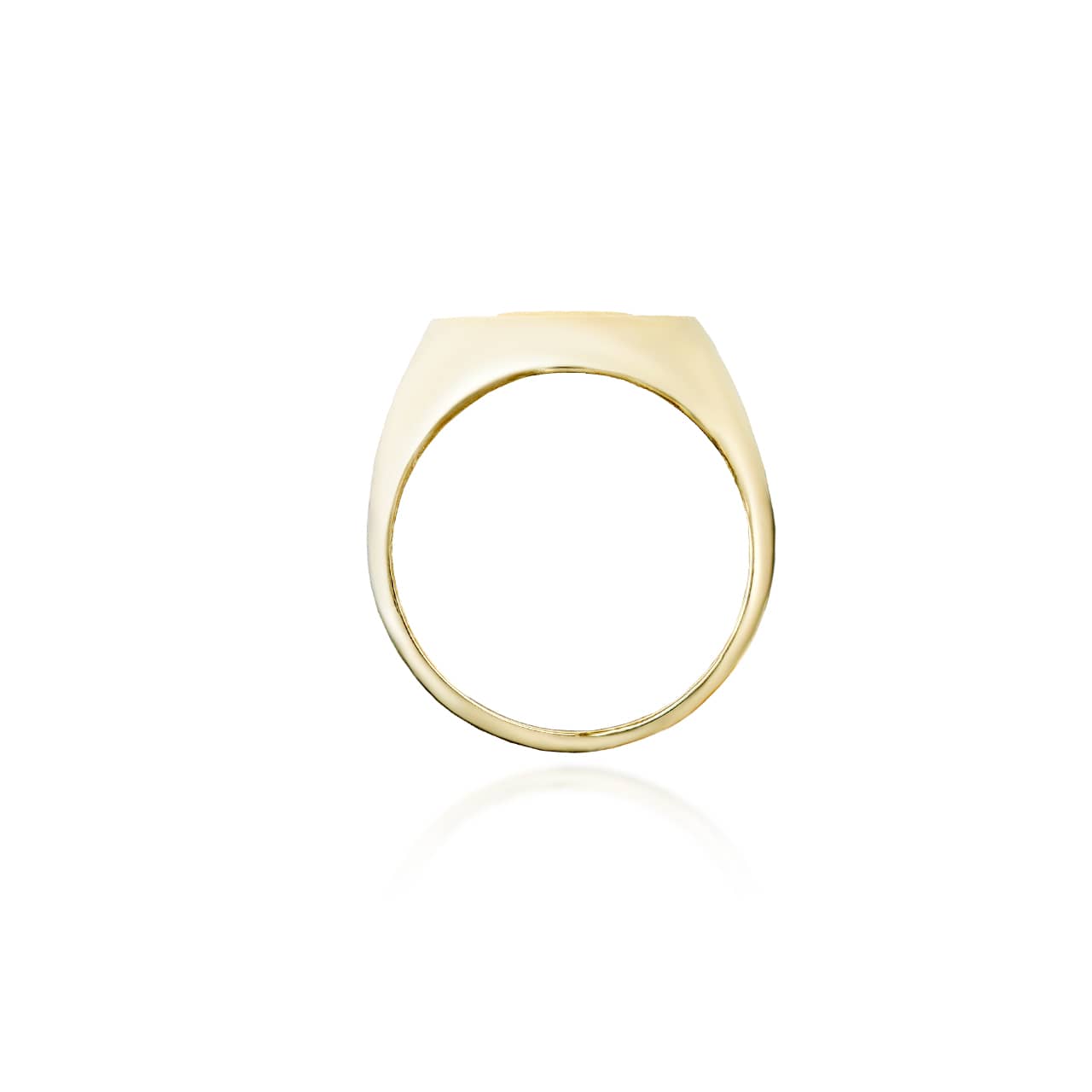 Gold Dollar Sign Money Textured Signet Ring, view 4
