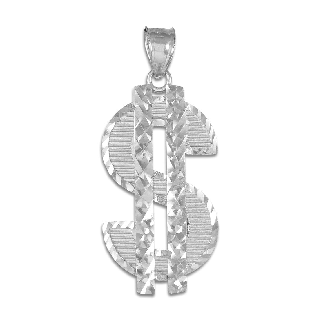 Gold Dollar Sign Pendant, view 3