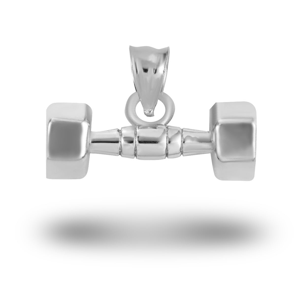 Gold Dumbbell Weightlifting Fitness Gym Pendant Necklace, view 8