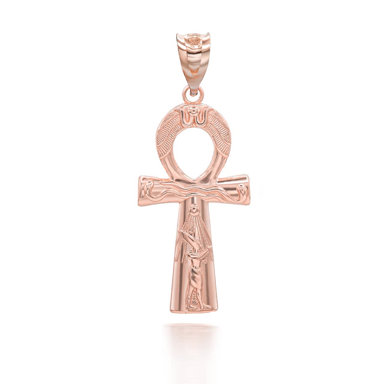 Gold Egyptian Ankh Cross Pendant Necklace, view 5