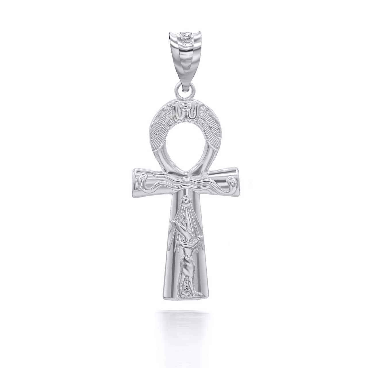 Gold Egyptian Ankh Cross Pendant Necklace, view 7