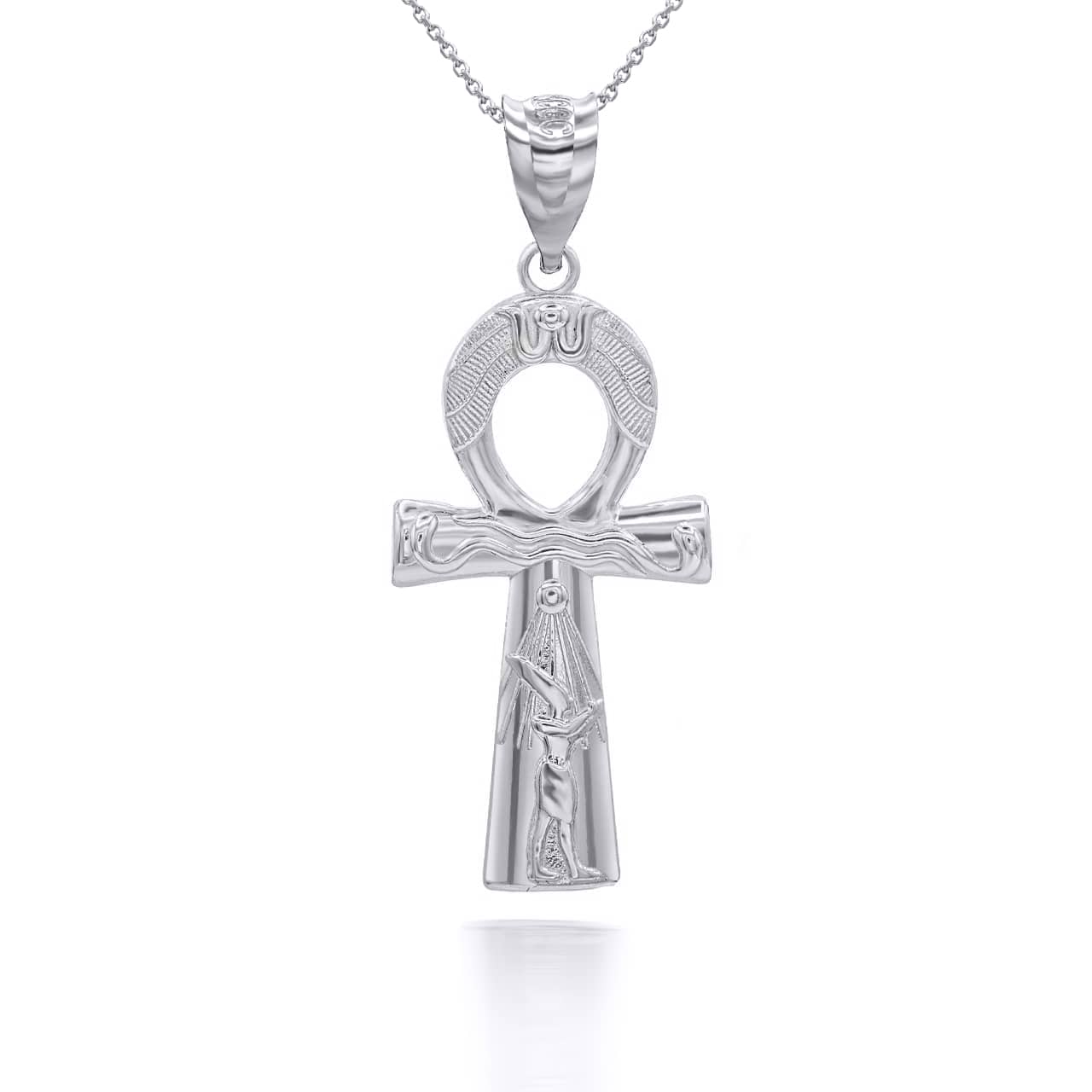 Gold Egyptian Ankh Cross Pendant Necklace, view 8