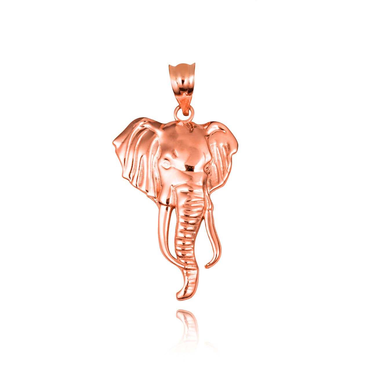Gold Elephant Animal Pendant Necklace, view 8