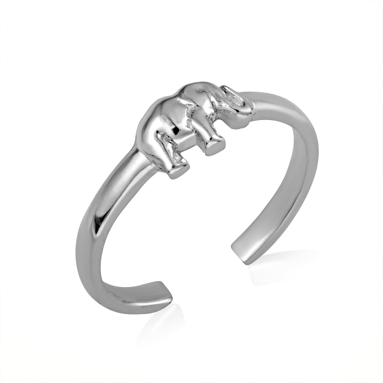 Gold Elephant Wildlife Toe Ring, view 4