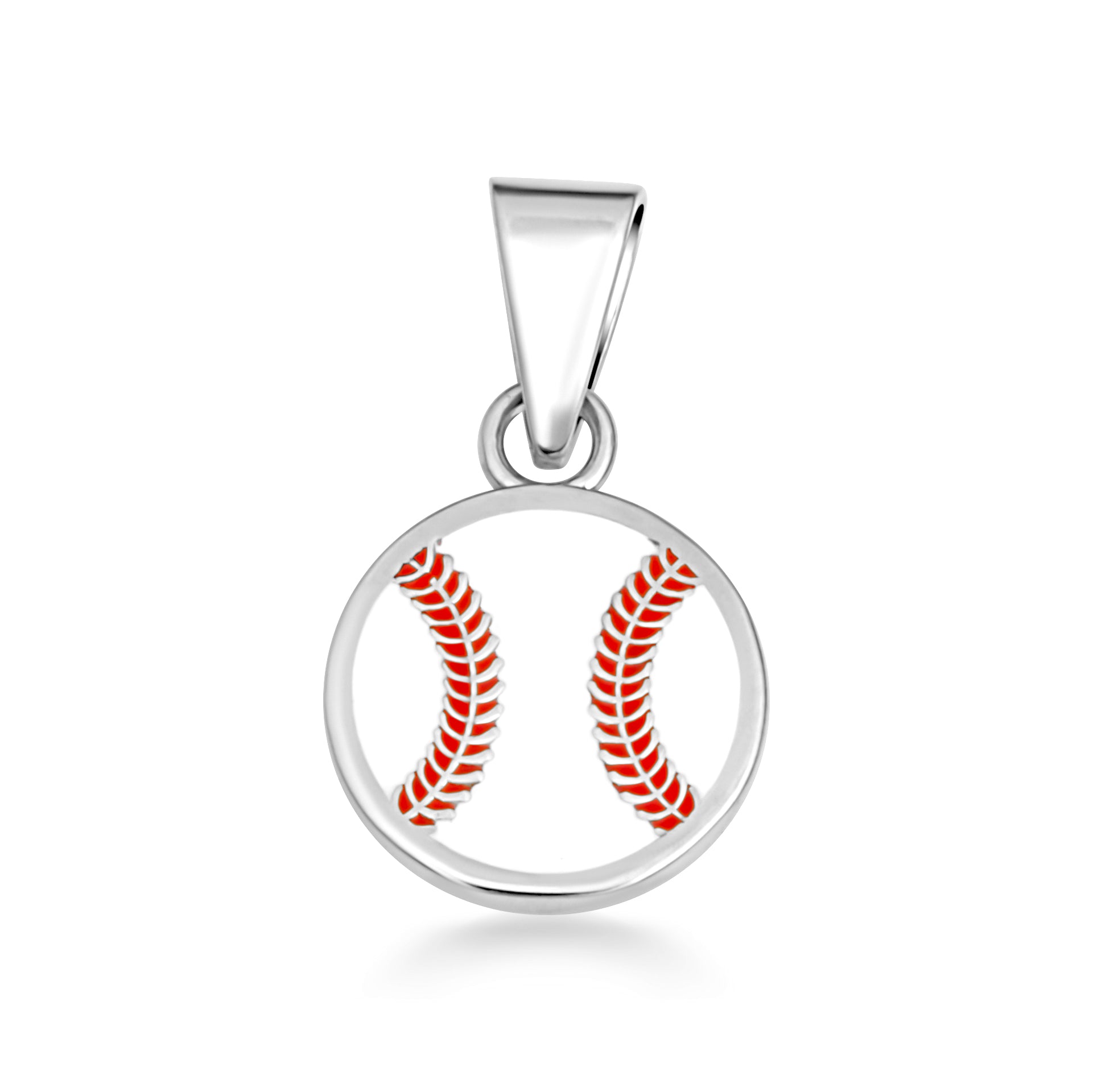 Gold Enamel Baseball Sports Pendant Necklace, view 7