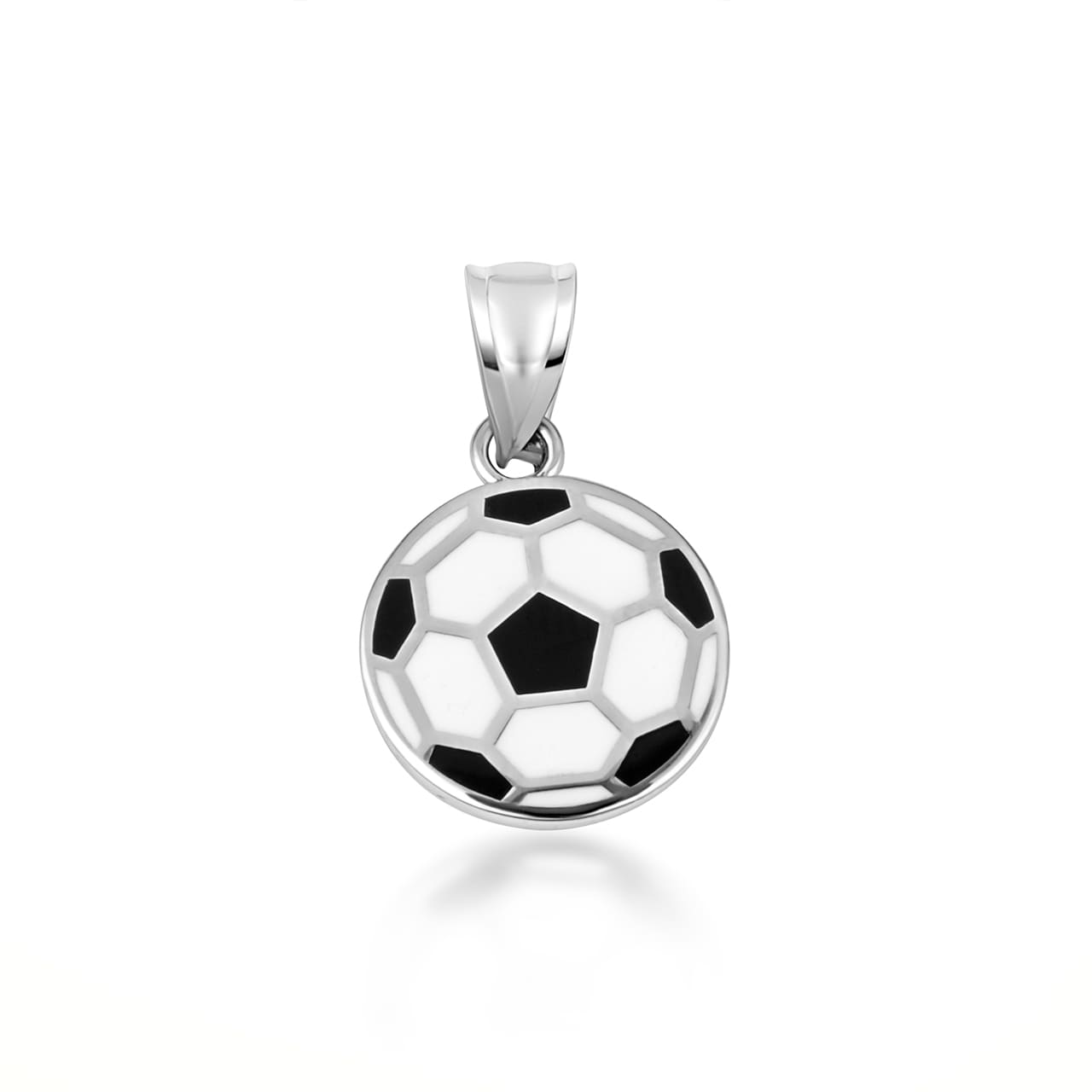 Gold Enamel Soccer Ball Necklace, view 6