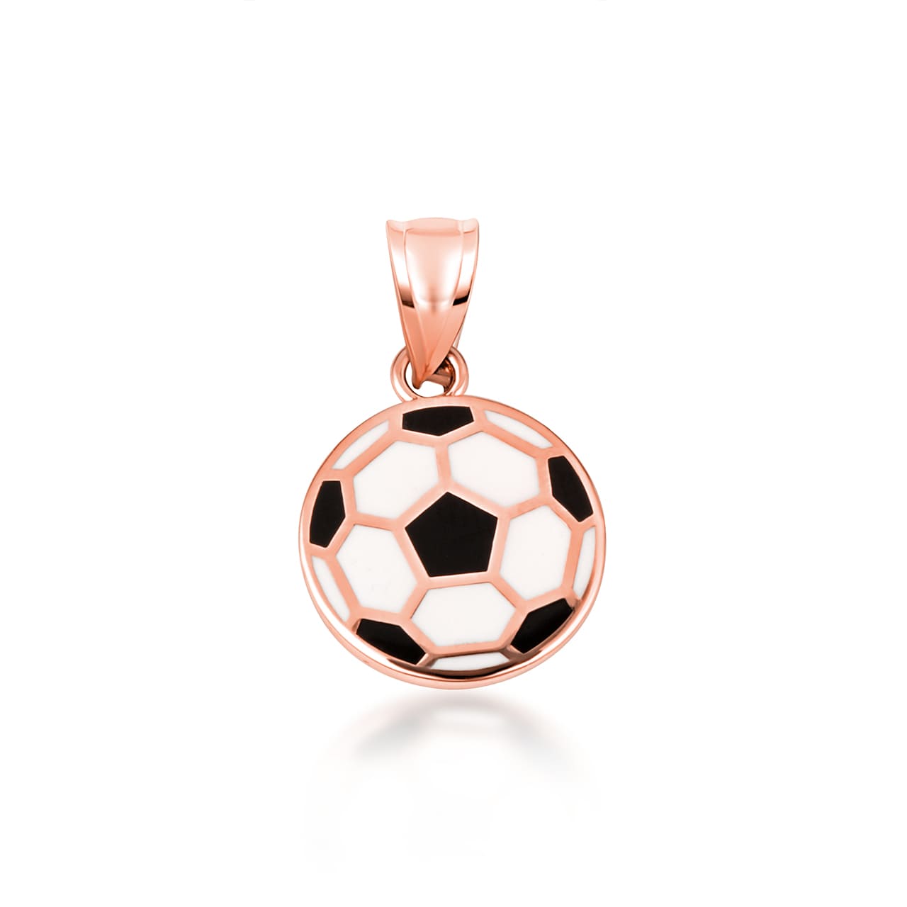 Gold Enamel Soccer Ball Necklace, view 8