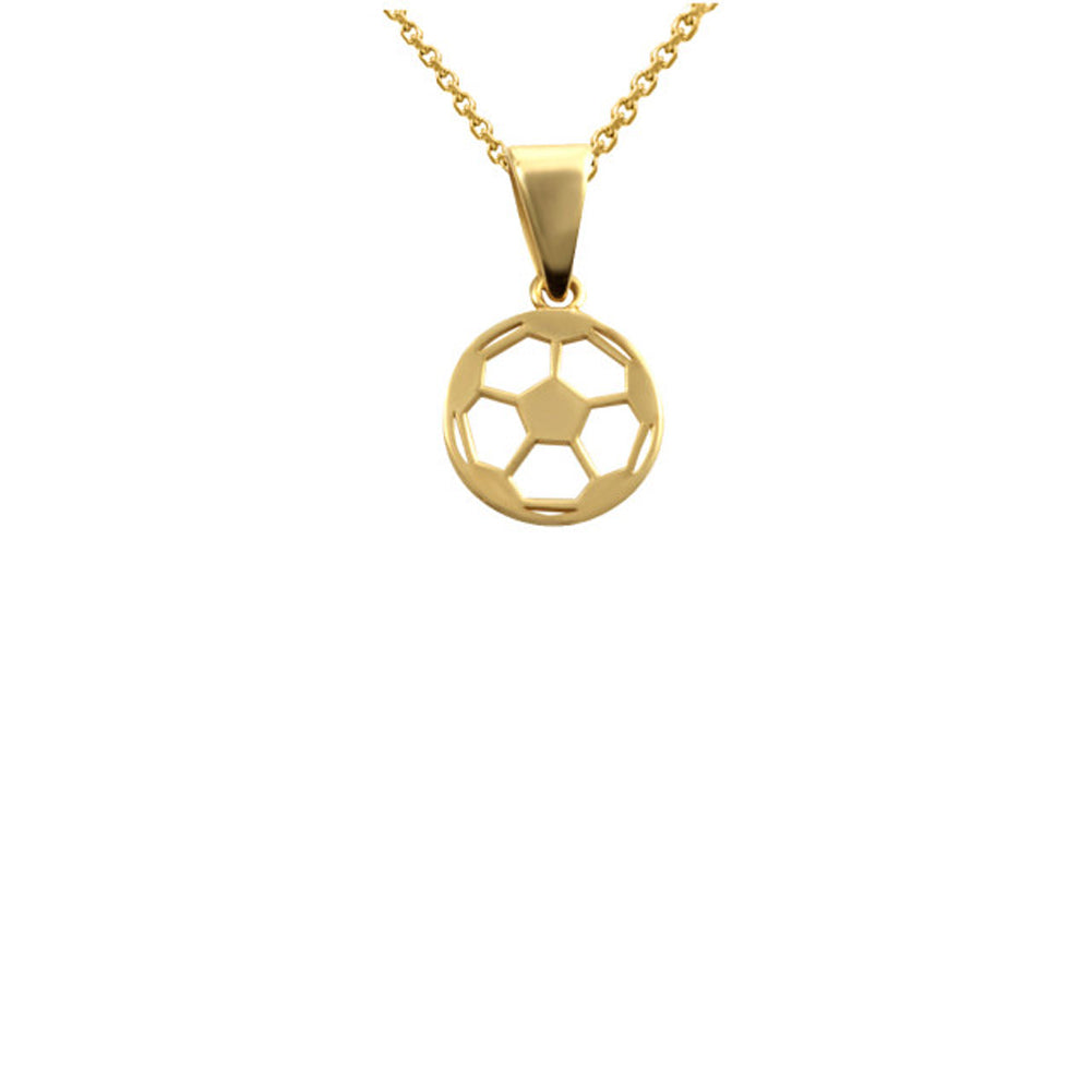 Gold Enamel Soccer Ball Sports Pendant Necklace Stud Earrings Set, view 5