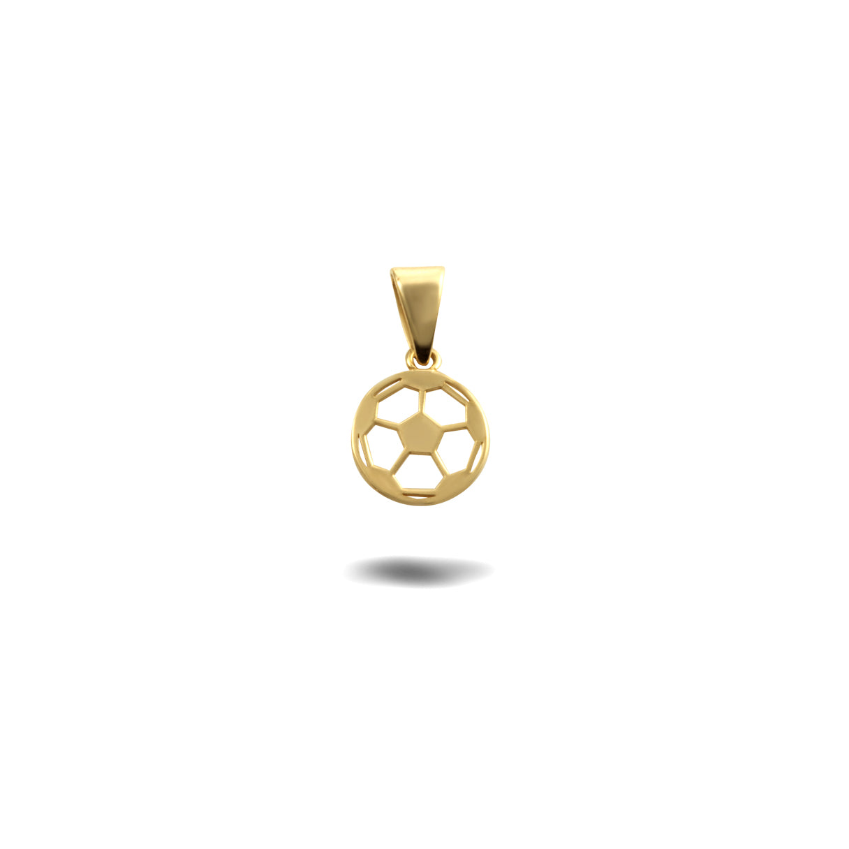 Gold Enamel Soccer Ball Sports Pendant Necklace Stud Earrings Set, view 6