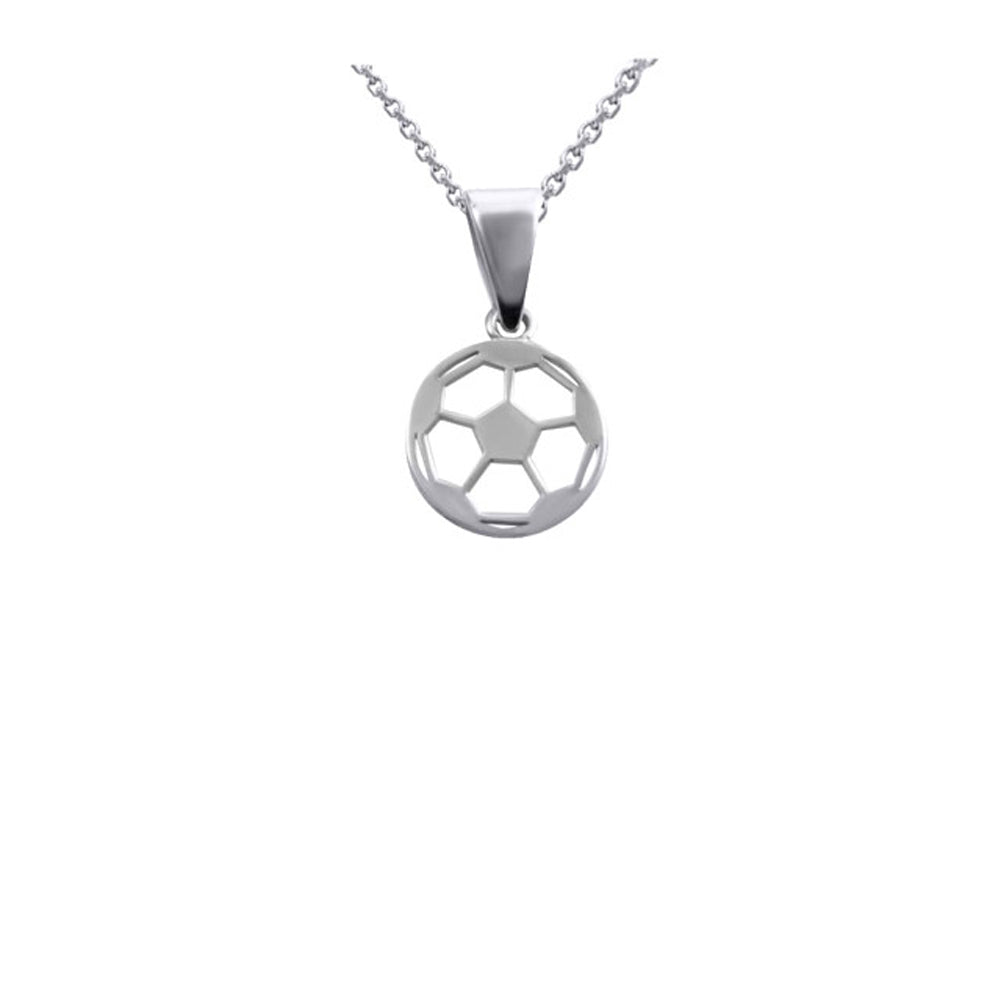 Gold Enamel Soccer Ball Sports Pendant Necklace Stud Earrings Set, view 9