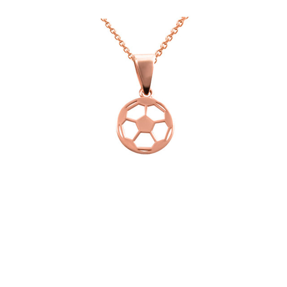 Gold Enamel Soccer Ball Sports Pendant Necklace Stud Earrings Set, view 12